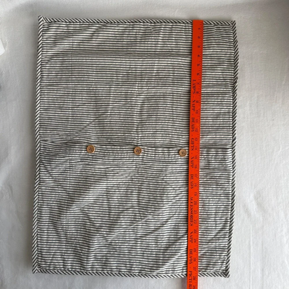 NWOT VHC Brands April & Olive Set of 2 Standard Pillow Shams Pinstripe Cottage‎